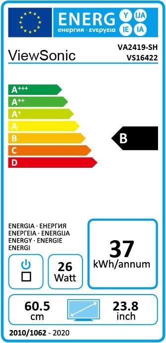 Energy Label Viewsonic VA2419-sh (1920 x 1080 pixels, 24")