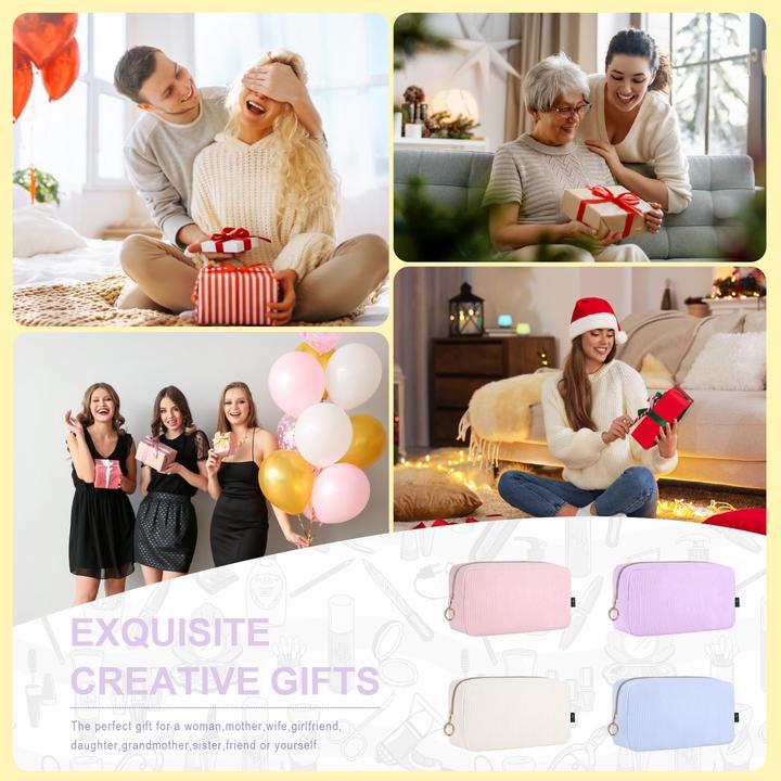 Produktbild Only-Bags.Store 3-teilige Kosmetiktasche Kleine Kosmetiktasche Verdickte Cord-Kosmetiktasche