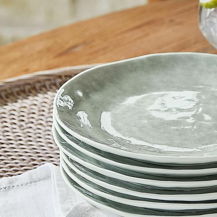 Actual product image Loberon Desserteller 6er Set Braganza grün (6 pcs.)