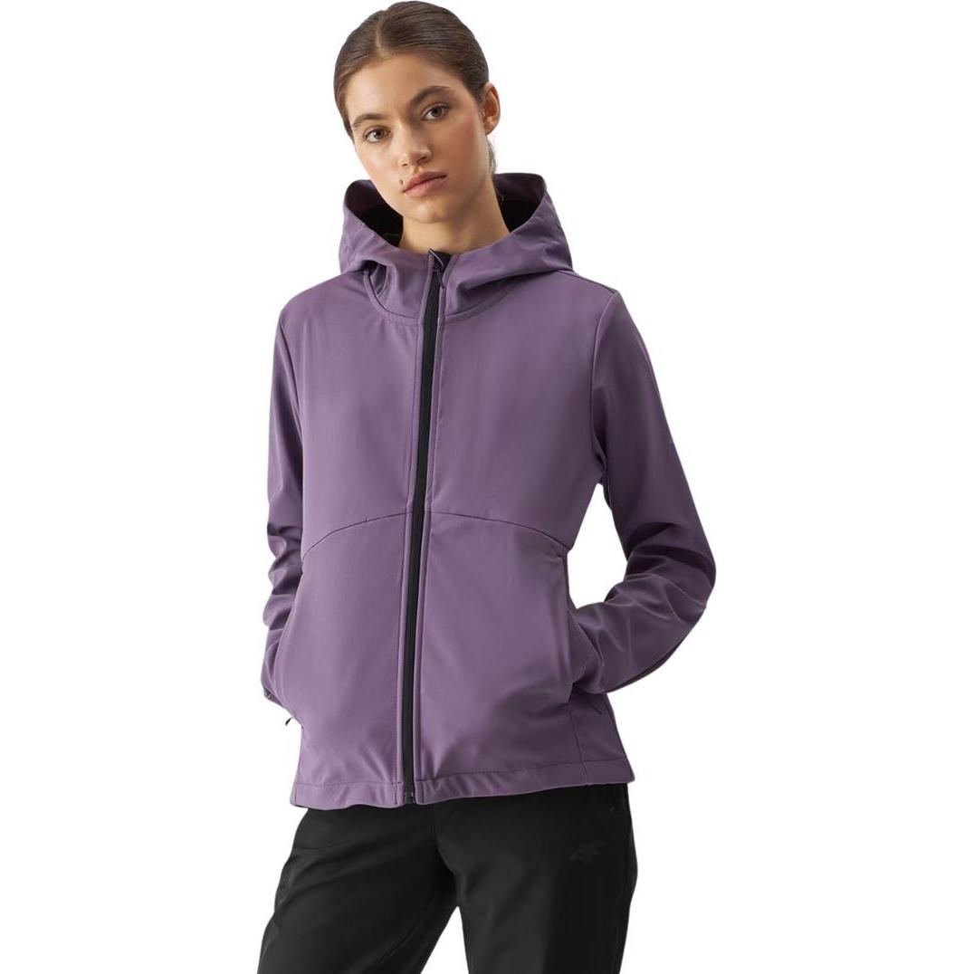 Thumbnail - 4F, Damen, Jacke, Kurtka damska softshell F285 ciemny fiolet 4FWAW24TSOFF285 50S S (S), S
