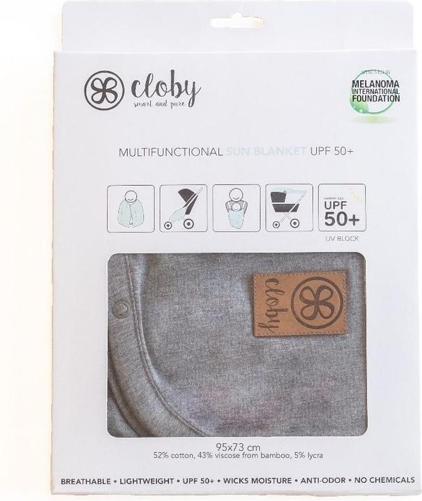 Productafbeelding Cloby UV-deken UPF + Steengrijs (95 x 73 cm)