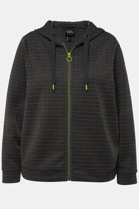 Produktbild Ulla Popken Kapuzenjacke, Metallic-Effekt, Struktur, Langarm (60)