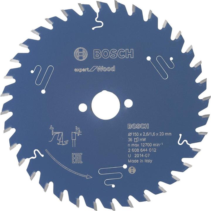 Image du produit Bosch Professional Zubehör Lame de scie circulaire Expert for Wood, 150 x 20 x 2,6 mm, 36