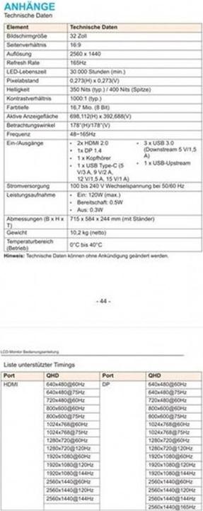 Actual product image Gigabyte M32Q (2560 x 1440 pixels, 31.50")