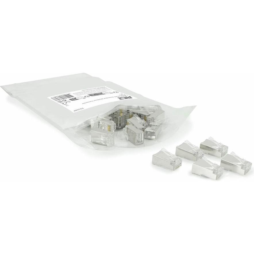 Thumbnail - ACT CAT6A pass-through shielded modular RJ45 connector, Server Zubehör, Silber