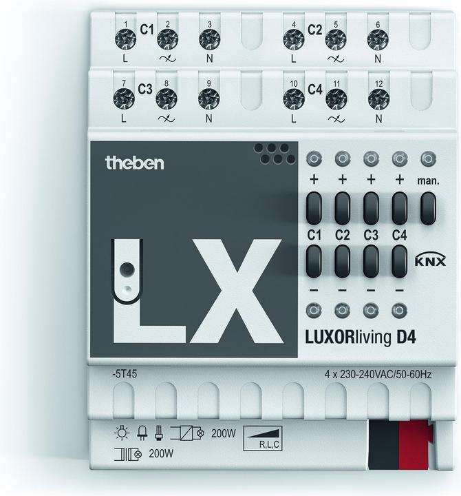 Actual product image Theben LUXORliving D4 (Dimming actuator)