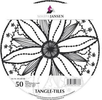 Produktbild Marpa Jansen ZENTANGLE TILES 11.7cm WEISS / à50 (240 g/m², 50 x)