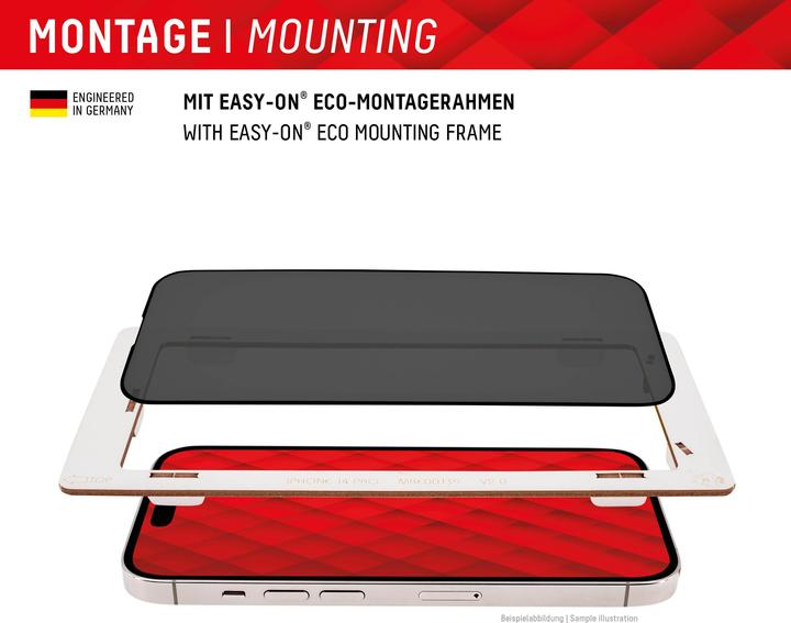 Actual product image Displex Real Glass, Privacy Full Cover Panzerglas (1 Piece, Samsung Galaxy S23 Ultra)