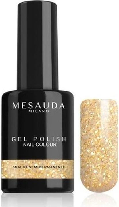 Produktbild Mesauda Semi-Permanent Gel Polish Nail Colour 52 Gold Glitter 10ml (52 Gold Glitter)