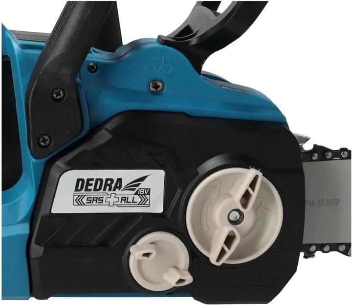 Actual product image Dedra Cordless brushless chainsaw 400mm 2x18V SAS+ALL DED7195V (Battery chain saw)