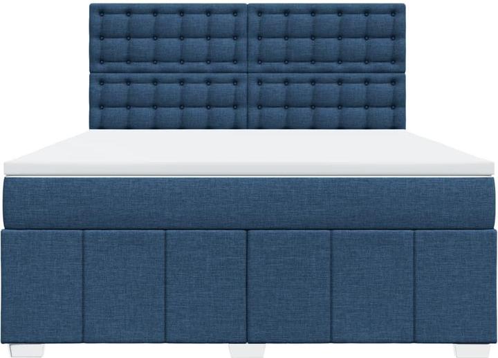 Actual product image vidaXL Boxspringbett mit Matratze Bett Doppelbett Polsterbett Blau 180x200cm (180 x 200 cm)