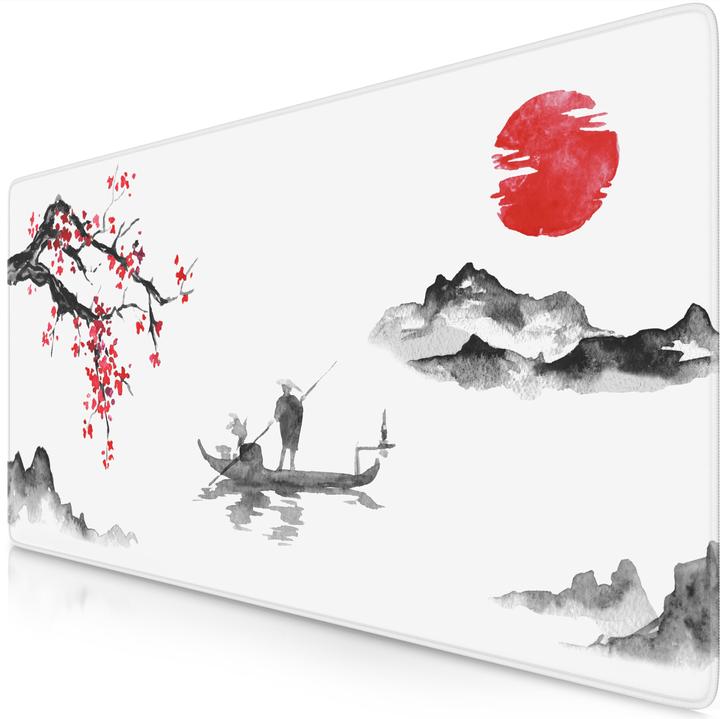 Actual product image Titanwolf Gaming Mouse Pad, 900 x 400mm XXL Speed Gaming Mouse Mat, Mousepad Extra Large Surface, Ink Sakura 5 (XXL)