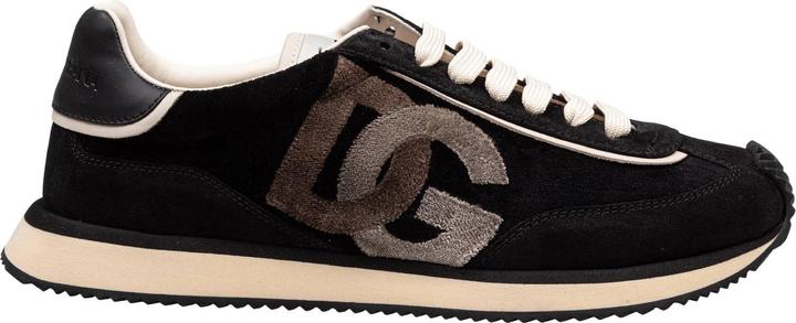 Image du produit Dolce & Gabbana velvet and suede cushion sneakers color black and ivory (45)