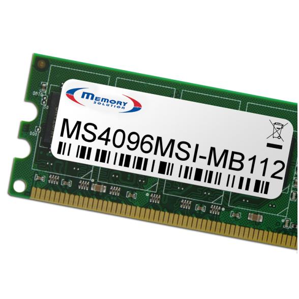 Memorysolution Memory Solution MS4096MSI-MB112 4GB Speichermodul (1 x 4GB), RAM Modellspezifisch