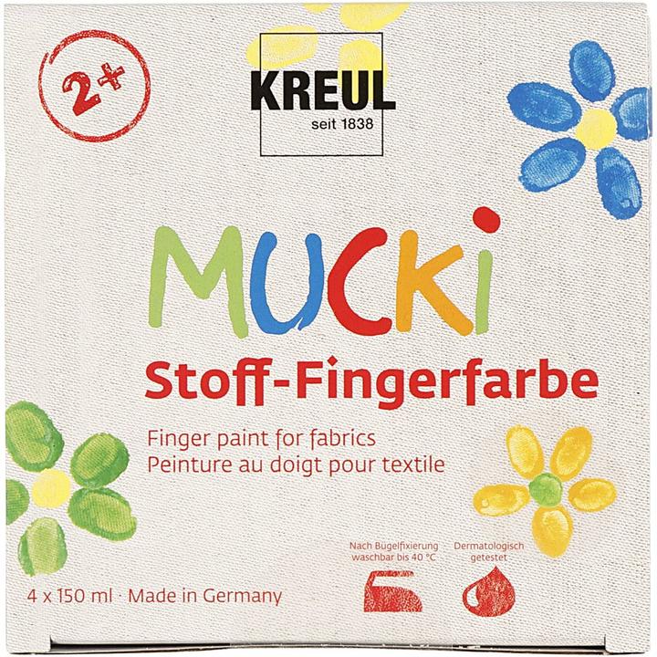 Image du produit Kreul Mucki peinture au doigt textile 4 pcs. set (600 ml)