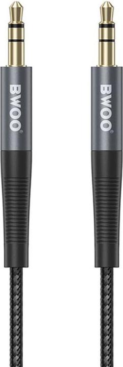 Actual product image Bwoo Nylon braided+Aluminum-alloy shell aux cable BO-AUX064 3.5mm to 3.5mm (AUX cable)