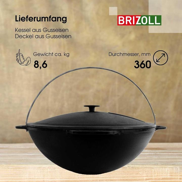 Actual product image Cheffinger Schwenktopf Kazan mit Deckel & Schaumkelle