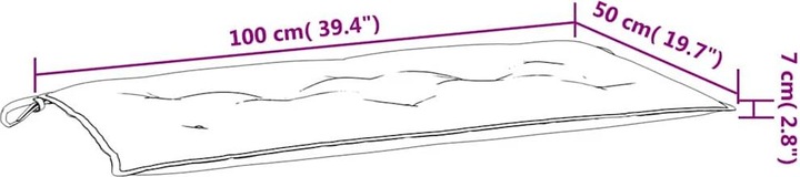 Actual product image VidaXL Alfredo (100 x 50 x 7 cm)