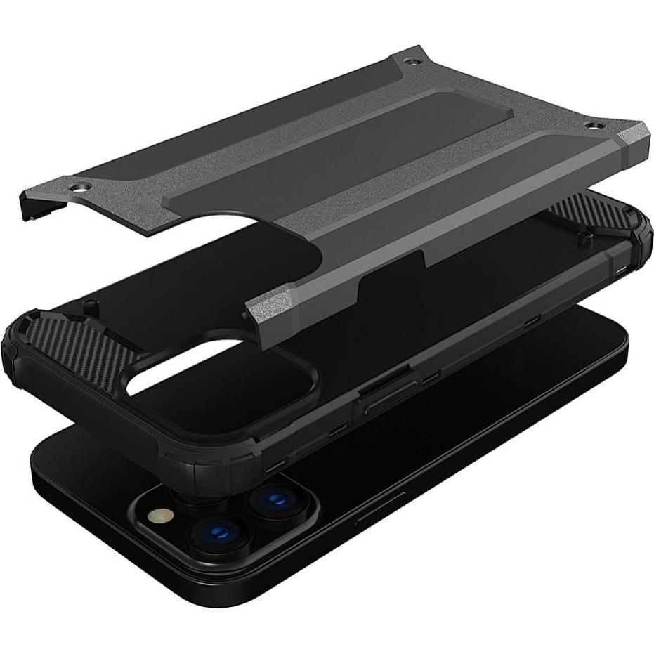 Thumbnail - Hurtel Hybrid Armor case for iPhone 14 Pro Max armored hybrid cover blue (Apple iPhone 14 Pro Max), Smartphone Hülle, Bl...