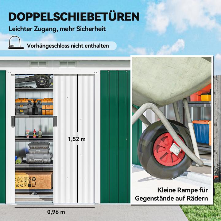 Produktbild Outsunny Geräteschuppen mit Schiebetür