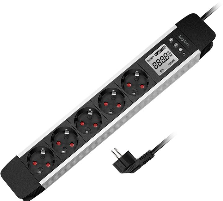 Produktbild LogiLink Prüfen (5 x, CEE 7/3, 1.40 m)
