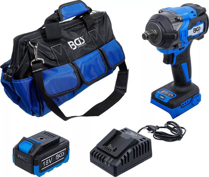 Produktbild BGS Akku-Schlagschrauber-Satz | bürstenlos | 550 Nm | 18 V | mit Akku und Schnell-Ladegerät