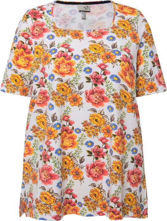 Produktbild Ulla Popken T-Shirt, Blüten, Carree-Ausschnitt, Halbarm (42, 44)