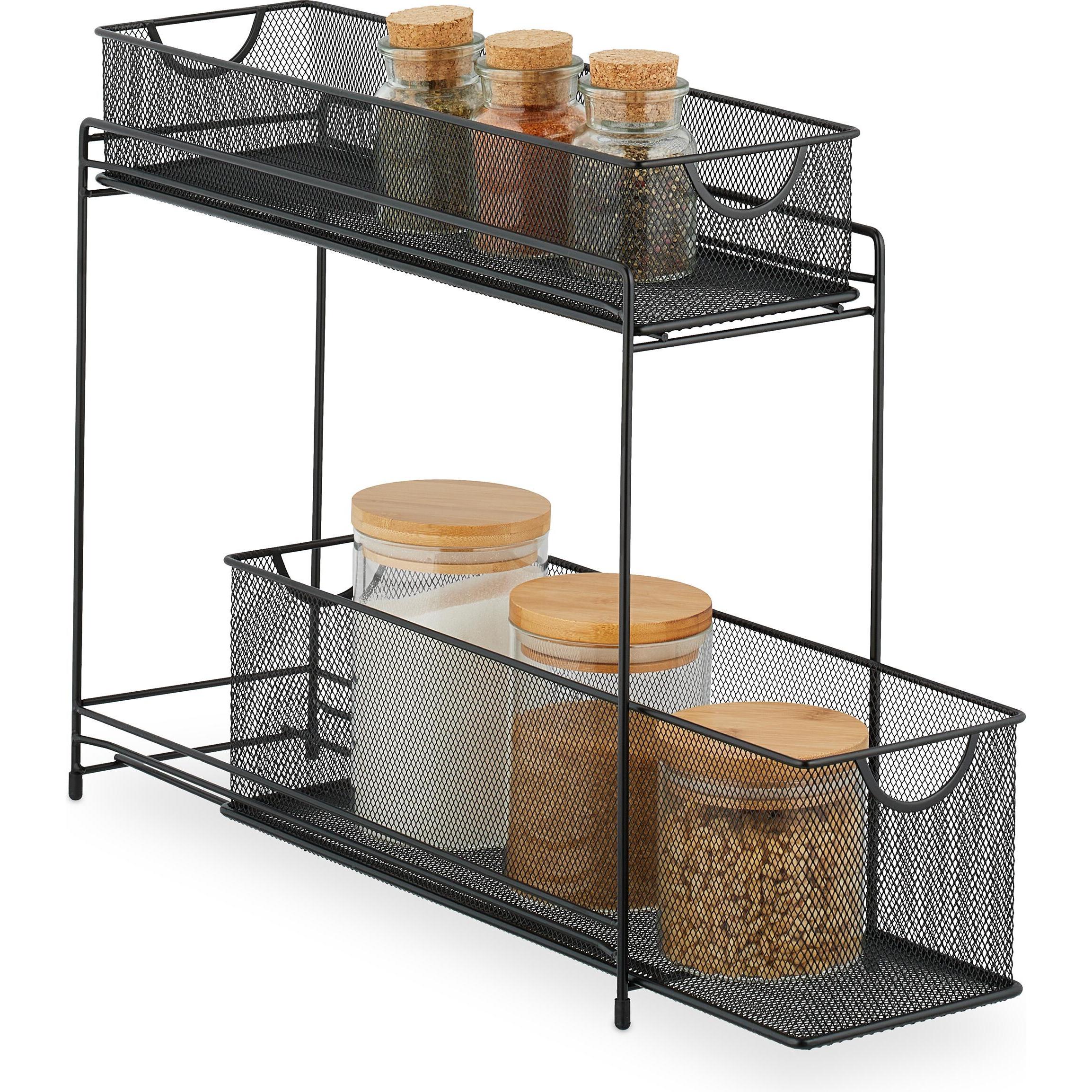 Relaxdays, Aufbewahrungsbox, Küchenschrank-Organizer (15 x 46 x 40 cm)