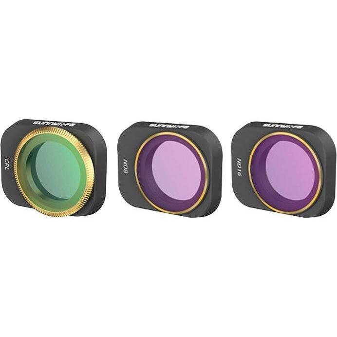 Sunnylife Set di 3 filtri CPL+ND8+ND16 per DJI Mini 3 Pro (MM3-FI415) (Filtri per droni, DJI Mini 3 Pro), Accessori per droni