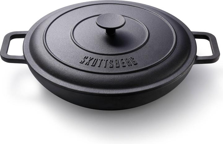 Immagine prodotto Skottsberg Pentola in ghisa da 31,5 cm (Padella grill, Padella per friggere, Pirofila + casseruola, Ghisa, 31.50 x 6 cm)
