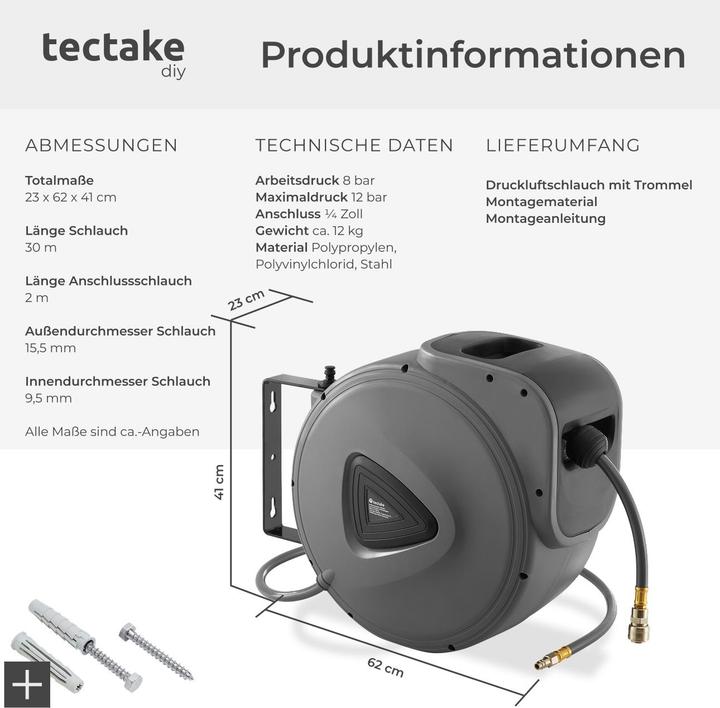 Image du produit tectake Tuyau d'air comprimé