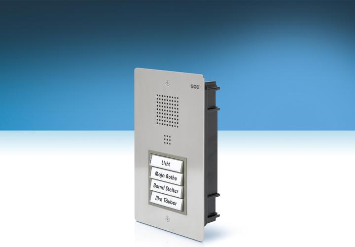 Produktbild Auerswald TFS Dialog 304 / 4 Taster / Edelstahl / für Unterputzmontage/Betrieb an analoge Nebenstellen / LE...