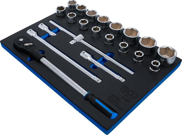 Actual product image BGS Tool Tray 3/3: Socket Set 20 mm (3/4") Drive 21 pcs.