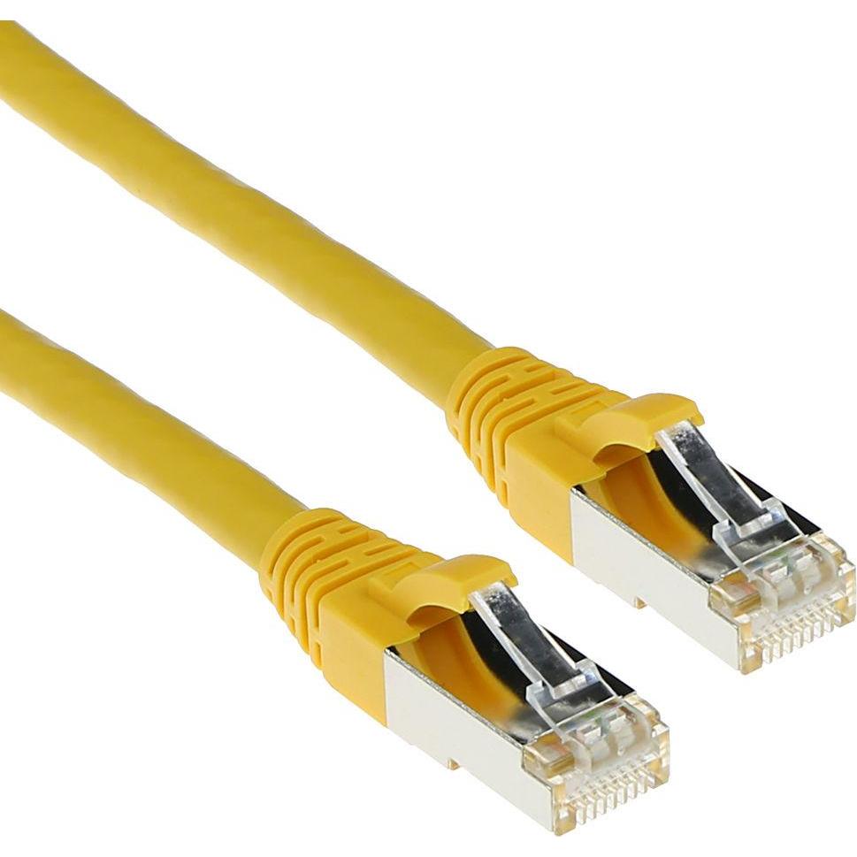 Thumbnail - ACT Yellow 7 meter SFTP CAT6A patch cable snagless with RJ45 connectors. Cat6a s/ftp snagless yl 7.00m (S/FTP, CAT6a, 7 ...