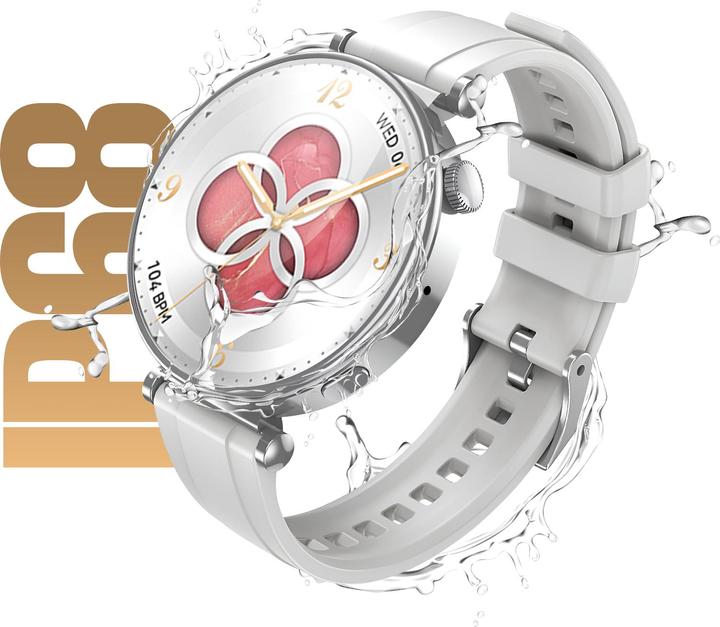 Actual product image xO smartwatch GT4 Mini Amoled silver