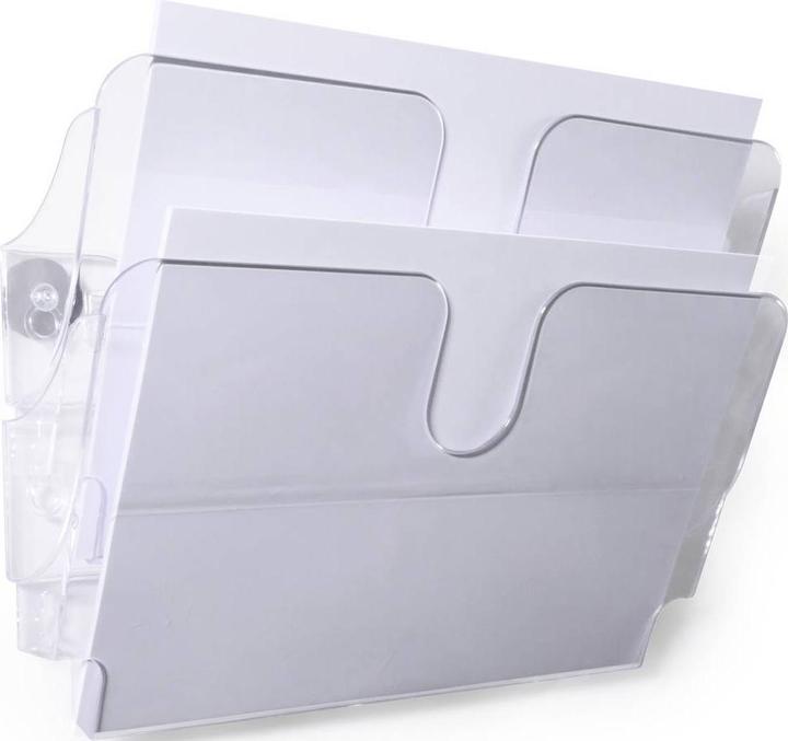 Produktbild Durable Flexiplus 1709022060 Wand-Prospekthalter Schwarz Anzahl der Fächer 2 1 (A4)