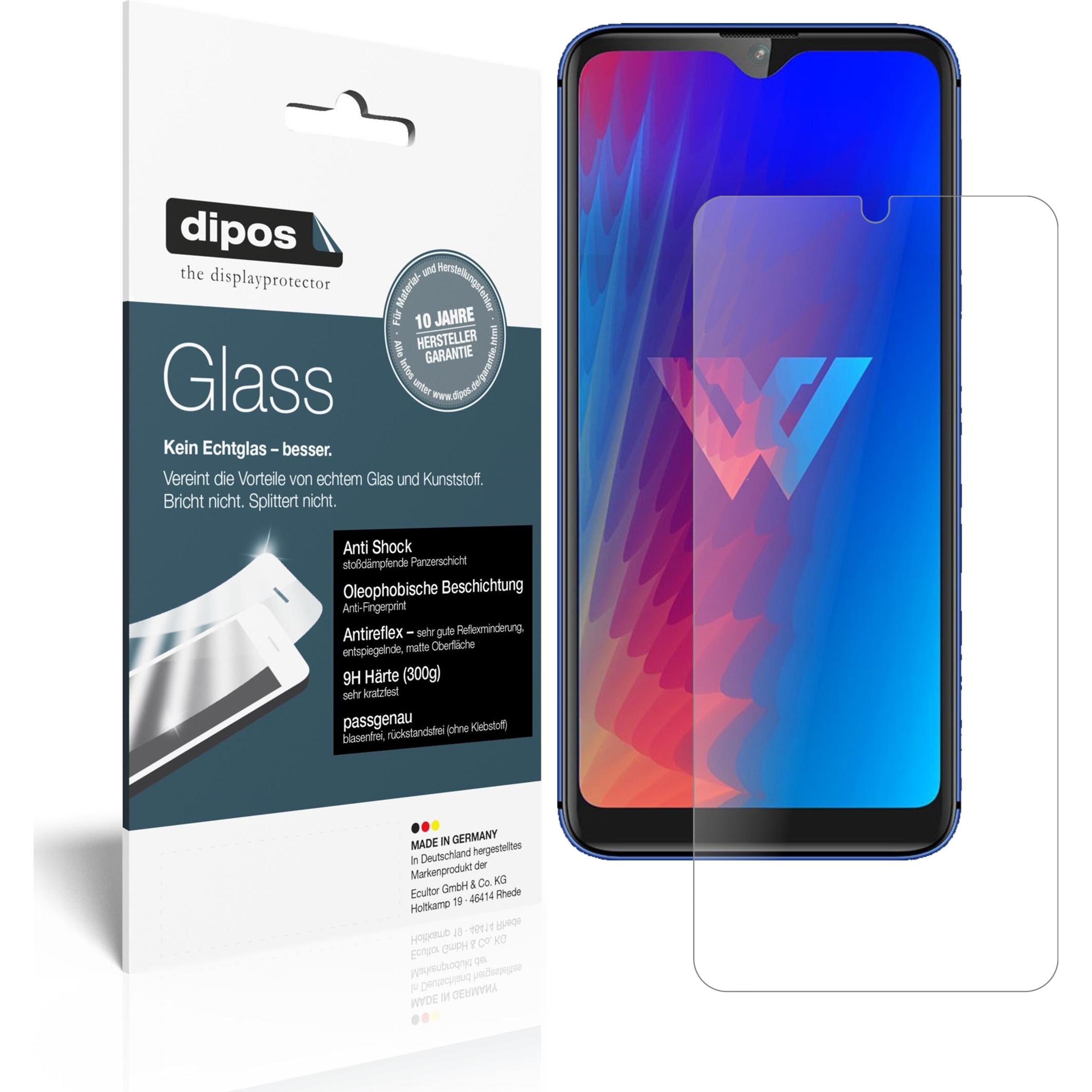 Dipos Displayschutz Anti-Shock (2 Stück, LG W30 Pro), Smartphone Schutzfolie, Transparent