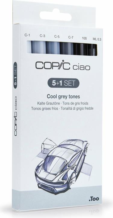 Image du produit Copic Tonalités de gris (6x)