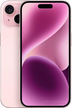 Produktbild Re!commerce iPhone 15 128GB Rose AB - Comme neuf (128 GB, Rosa, 6.10", 48 Mpx, SIM + eSIM, A / Wie neu)