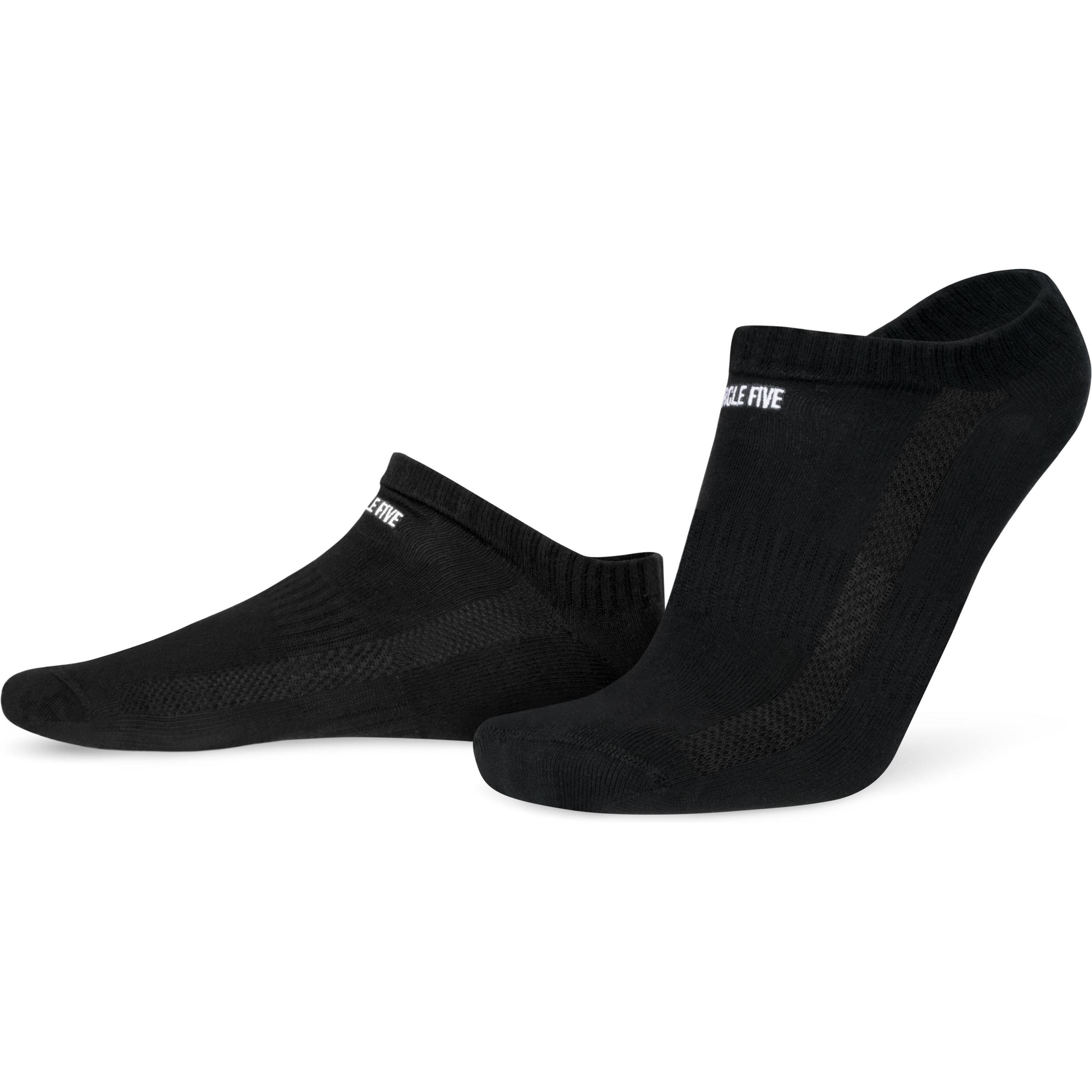 Circle Five, Herren, Socken, 6 Paar Sneaker-Socken mit Silikongrip, Schwarz, (6er Pack, 39 - 42)