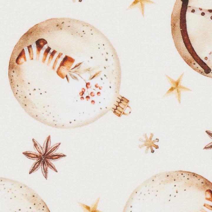 Image du produit VBS Tissu de coton "boules de Noël", largeur 140 cm, vendu au mètre