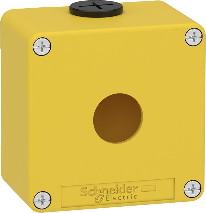 Produktbild Schneider Electric XAPK1201 Leergehäuse XAP Metall gelb für Not-Aus/Ha - CSA (Gehäuse)