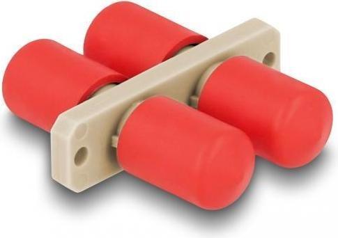 Actual product image Delock Fibre optic coupling ST duplex socket to ST duplex socket beige