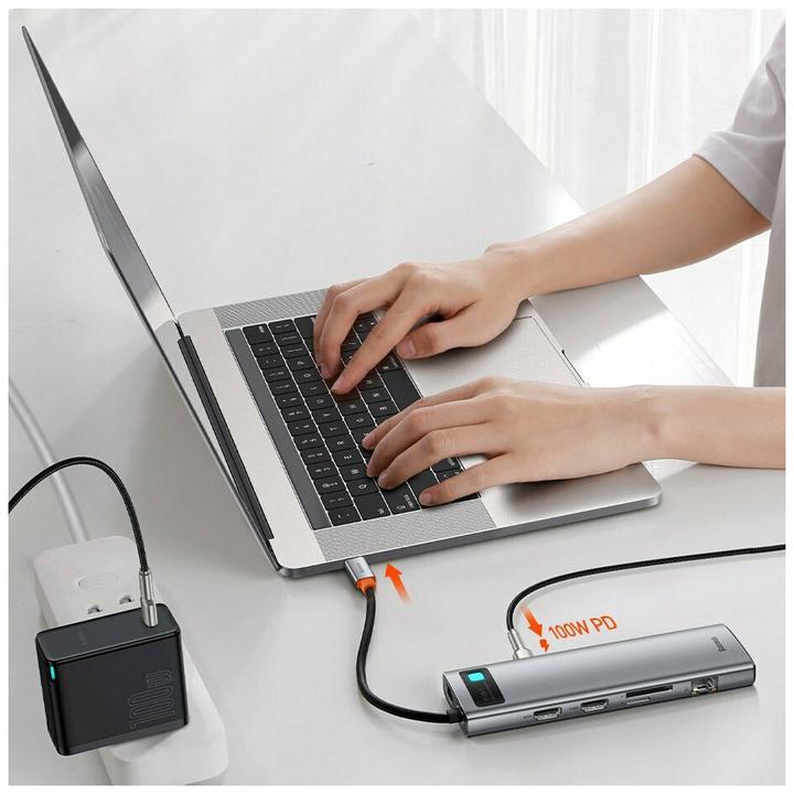 Actual product image Baseus CAHUB-CT0G (USB-C, 11 ports)