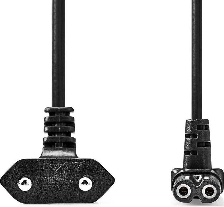 Produktbild Nedis Stroomkabel |EU Male | IEC-320-C7 | 90° Gehoekt | 5.00 M | Plat (5 m)