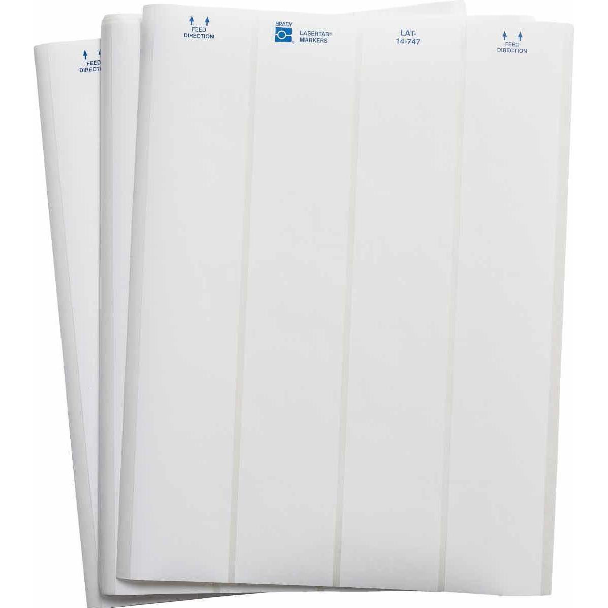 Brady LAT-14-747-1.5, Polyester, matt, Weiss, 47.63 x 33.78 mm, dauerhaft klebend, US-Letter, 4-bah (LAT-14-747-1.5)