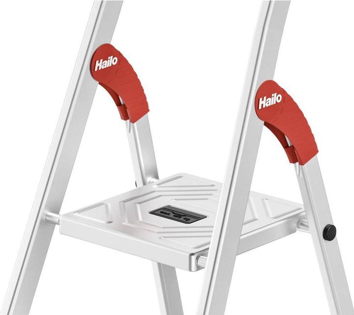 Produktbild Hailo L80 ComfortLine, Alu-Sicherheits-Stehleiter, 4 Stufen (Stehleiter, 146 cm)