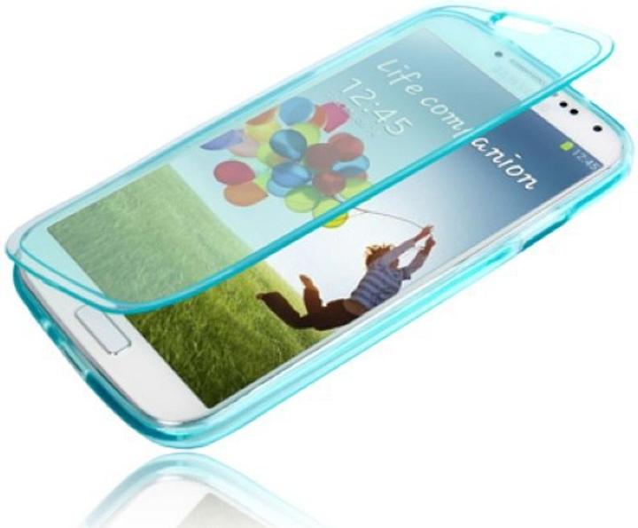 Produktbild König Design Handyhülle Flip Quer für Handy Samsung Galaxy S4 i9500 / i9505 / i9506 / GT i9515 Hellblau (Samsung Galaxy S4)