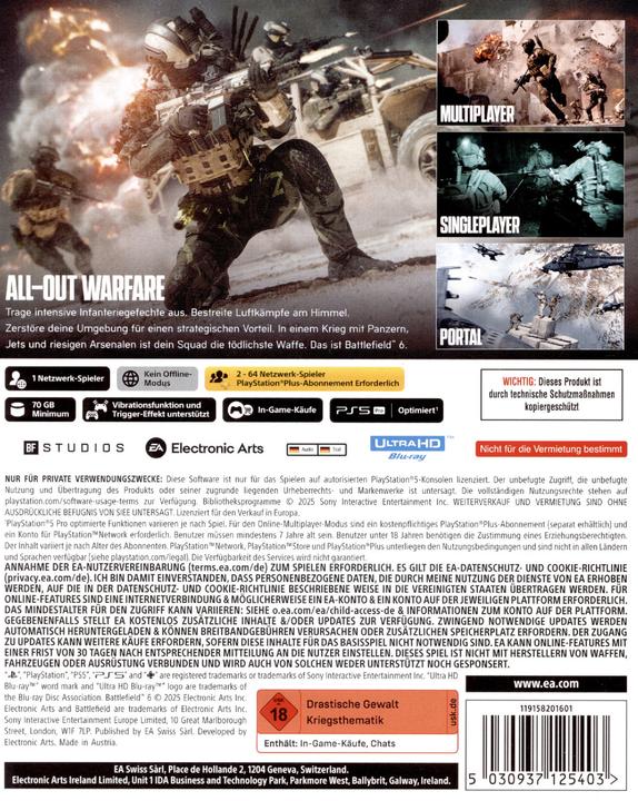 Productafbeelding EA Games Battlefield 6 (PS5, DE, EN, FR, IT)