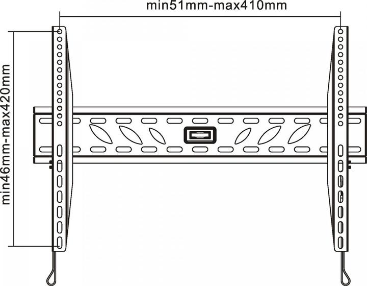 Actual product image InLine Mounting kit (fixed wall mount) for flat panel - Black - Picture (Wall, 42", 50 kg)